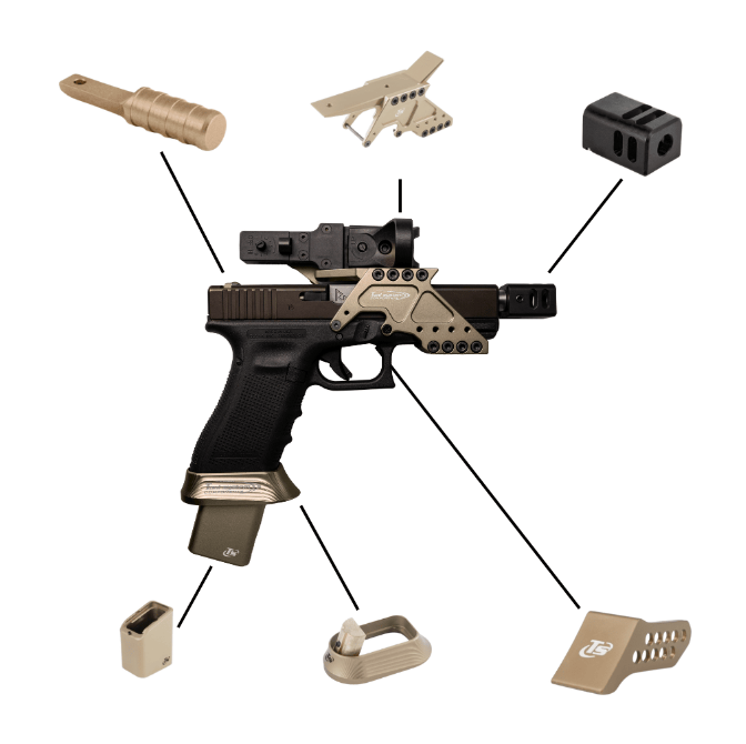 AMERICAN PREC FIREARMS TONI SYSTEM BUNDLE KIT FOR GLOCK 17 GEN 4 SAND