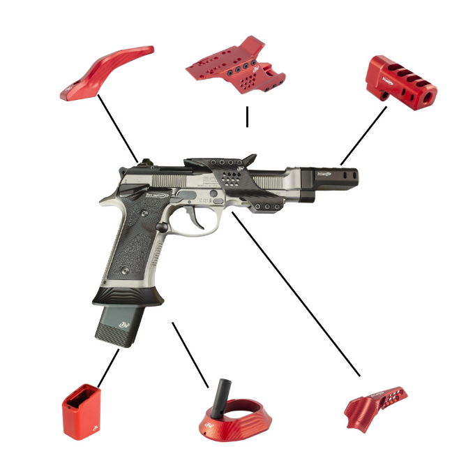 AMERICAN PREC FIREARMS TONI SYSTEM BUNDLE KIT FOR BERETTA 92X RED