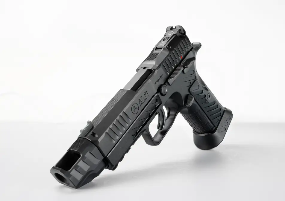 AMERICAN PREC FIREARMS AZ-P1 COMPACT VIGIL HGA 9MM 4.2 IN BBL COMP W OPEN MWELL DA/SA BLK 2/17RD MAG