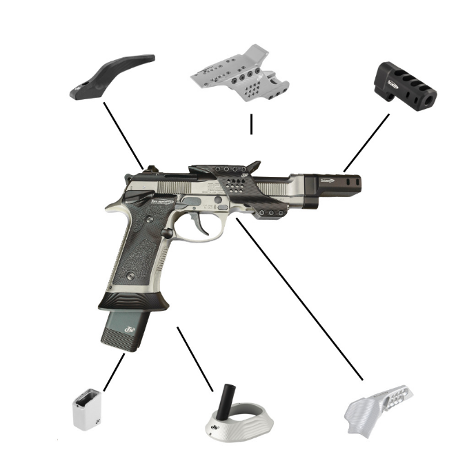 AMERICAN PREC FIREARMS TONI SYSTEM BUNDLE KIT FOR BERETTA 92X SILVER