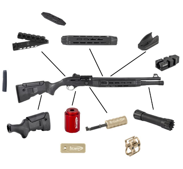 AMERICAN PREC FIREARMS TONI SYSTEM BUNDLE KIT FOR BERETTA 1301 COMP SAND