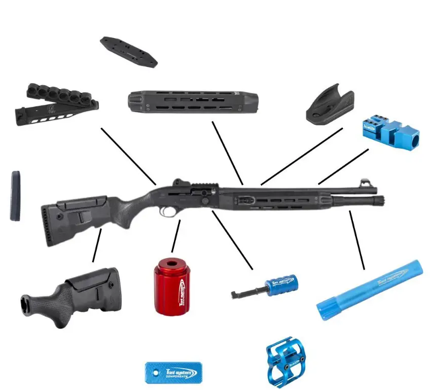 AMERICAN PREC FIREARMS TONI SYSTEM BUNDLE KIT FOR BERETTA 1301 COMP BLUE