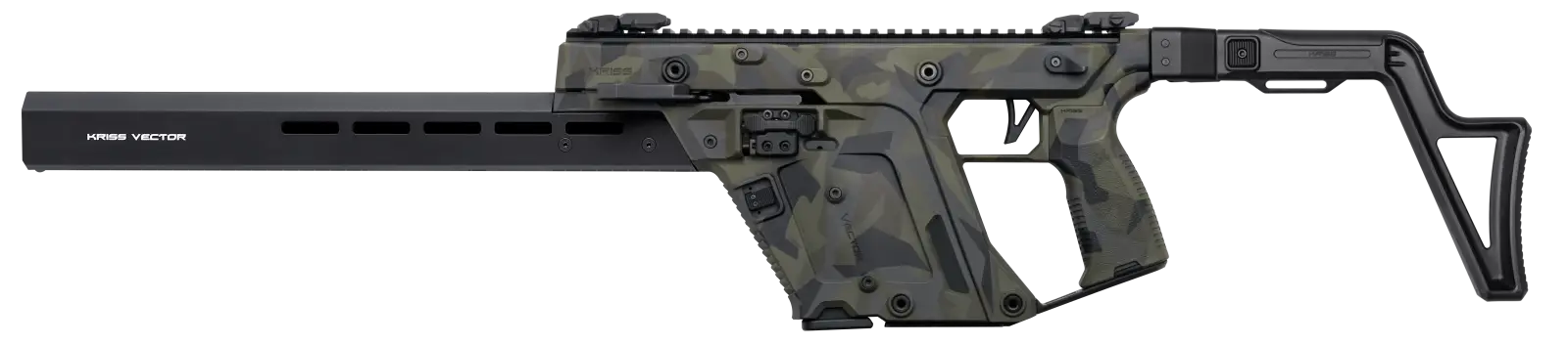 KRISS VECTOR CRB G3 (MA/NJ) RIA 9MM 16IN BBL FOLDING SIGHTS FXD STK WOODLAND DELTA CAMO 1/10RD MAG