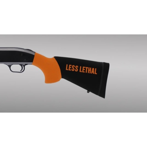 HOGUE MOSSBERG 500 12 AND 20 GAUGE LESS LETHAL ORANGE OVERMOLDED SHOTGUN STOCK 12IN  L.O.P.