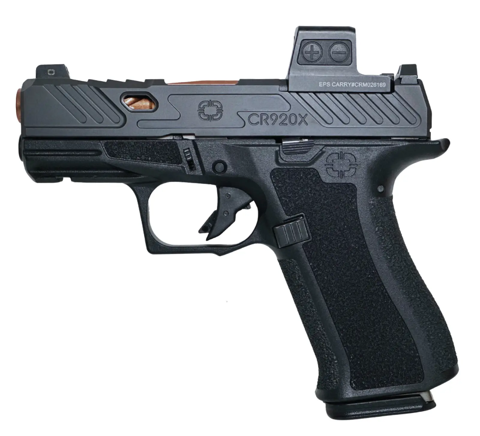 SHADOW SYSTEMS CR920X HGA 9MM 3.41IN UNTHRD BRONZE BBL BLK FRAME 2/10RD HOLOSUN EPS CARRY EXCLUSIVE