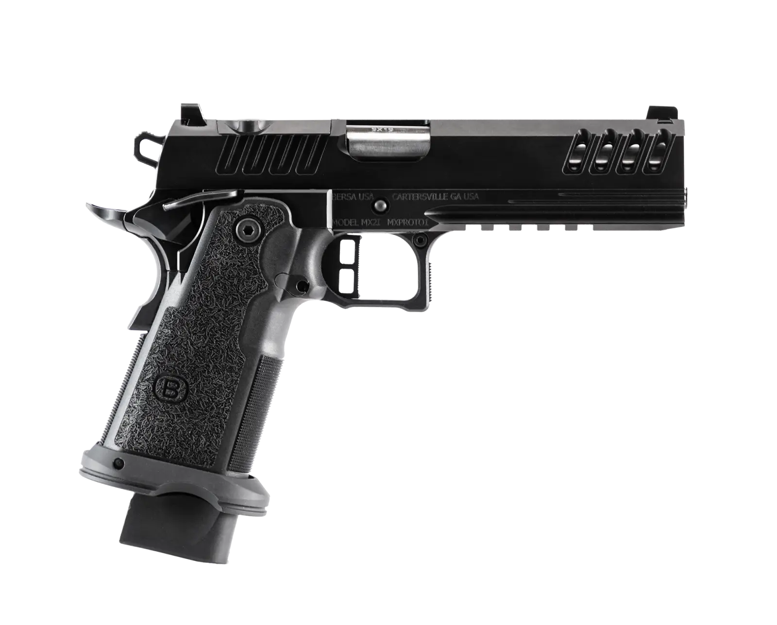 Bersa M2XIO5BBFN 1911 9MM 17+1 Night Sight Optics Ready Stainless Steel - Bersa - 9mm