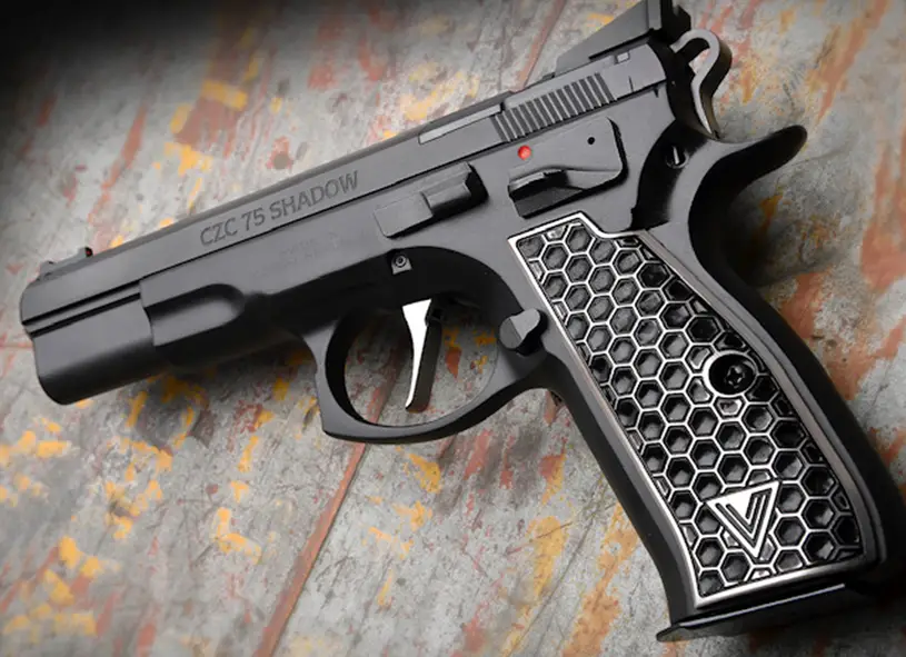 CZ CUSTOM 75 SHADOW RDS HGA 9MM 4.6 IN OR BBL BLACK W KRACKEN BLK/SILVER GRIPS 2/16RD MAGS