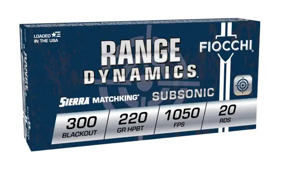 Fiocchi 300 Blackout 220 Grain HPBT MK Subsonic (20-Round Box)