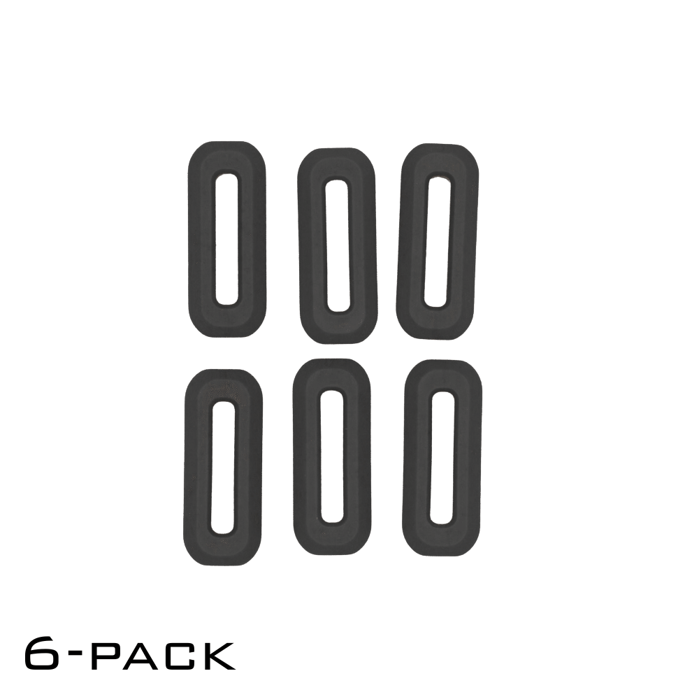 XTECH THRU-FLO PASS THRU RUBBER RAIL COVER FOR MLOK (6PK) - BLACK