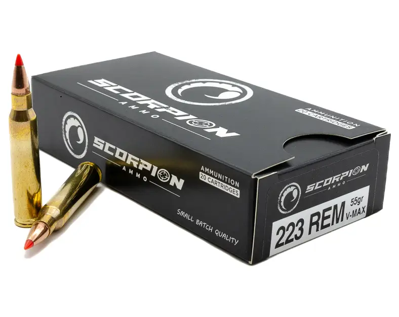 SCORPION AMO 223 REM 55GR VMX 20RD BOX ( 20 BOXES PER CASE)