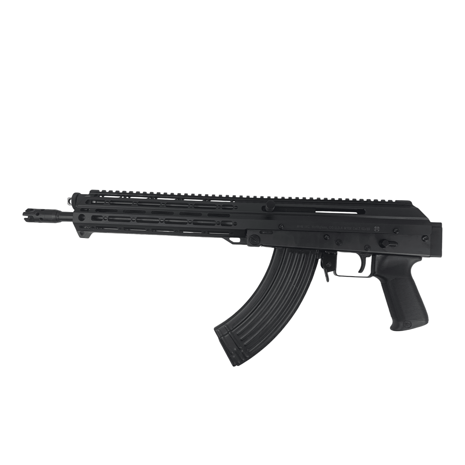 M+m M10X-PL 7.62x39mm 12.5in Nitride Tactical Pistol