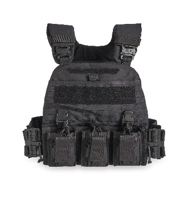 GUARD DOG BODY ARMOR PITBULL PLATE CARRIER BLACK ADJUSTABLE