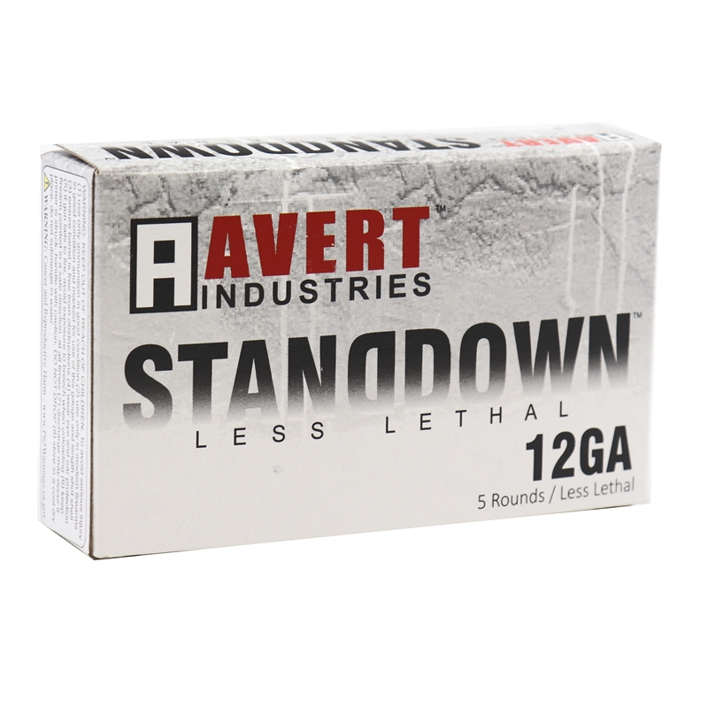 AVERT IND LESS LETHAL STANDDOWN 12GA 2.75 IN HYBRID PLASTIC-METAL DBL BALL 5RD ( 20 BOXES PER CASE )