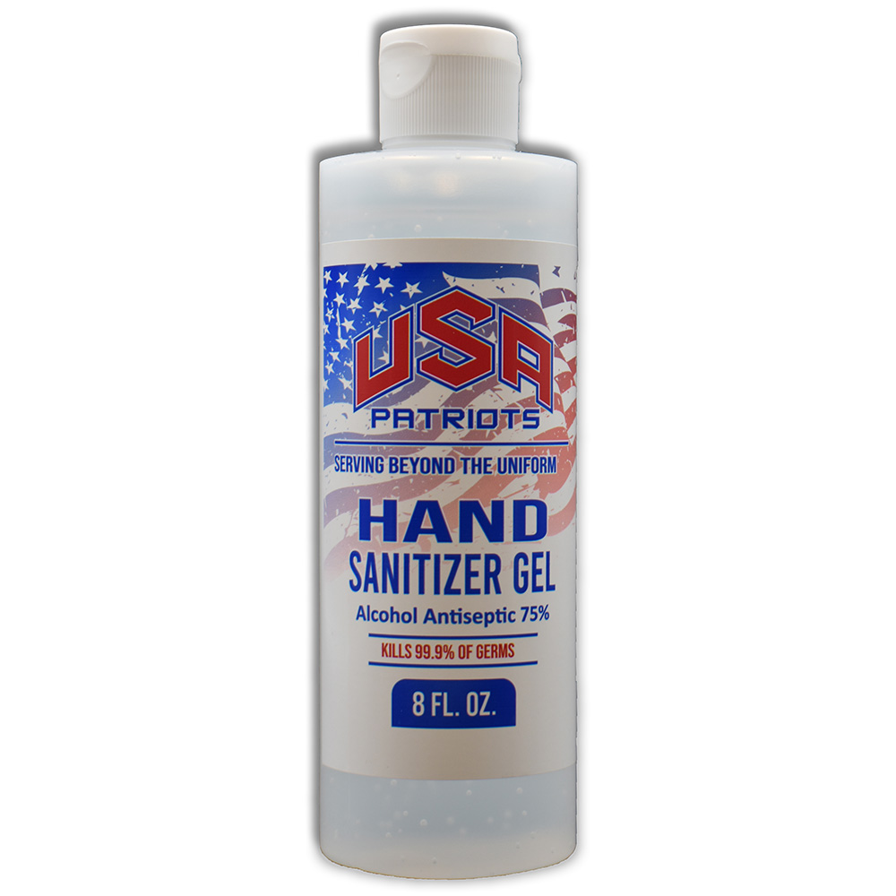 USA PATRIOTS HAND SANITIZER GEL 8OZ (MUST BUY 12 IN CASE)