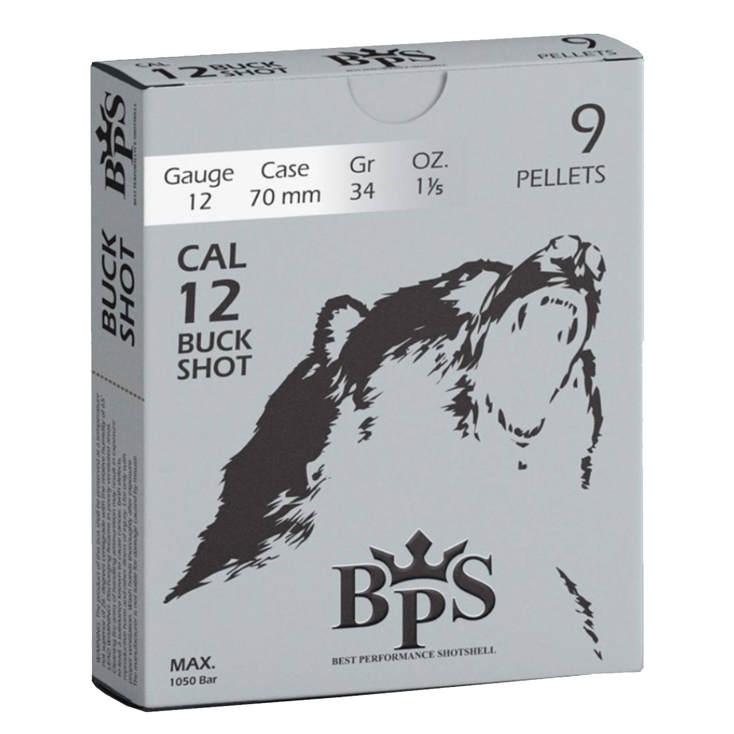 BPS BUCKSHOT AMO 12GA 2 3/4" 1 1/5OZ 00 9 PELLET 10RD (20 BOX CASE)