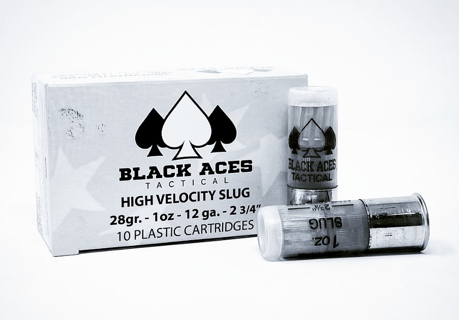 BLACK ACES TACTICAL AMO 12GA SLUG 1650FPS 2 3/4 1OZ 10RD BOX (20 PER CASE)