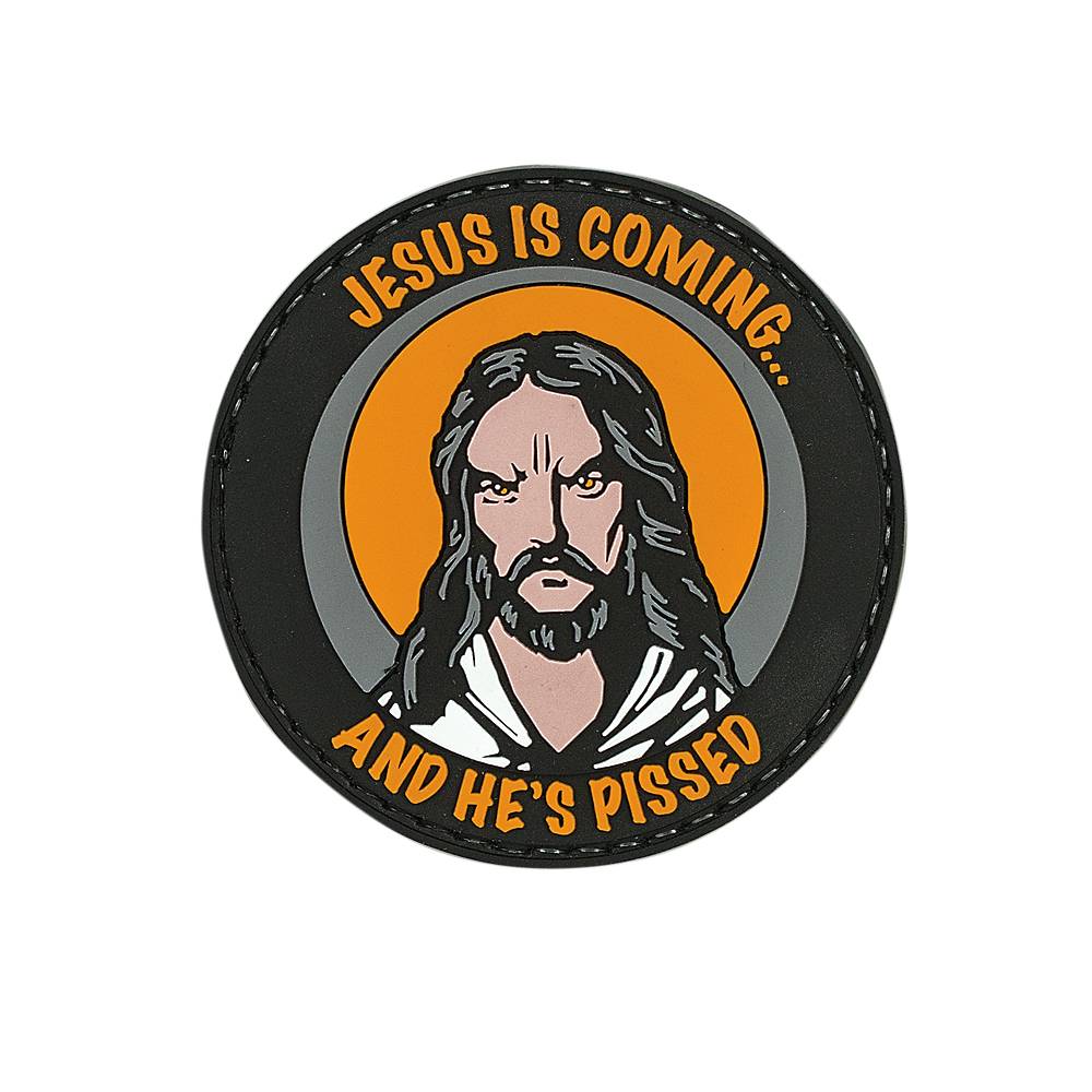 VOODOO TACTICAL JESUS IS COMING AND HE'S PISSED RUBBER PATCH (2.5")