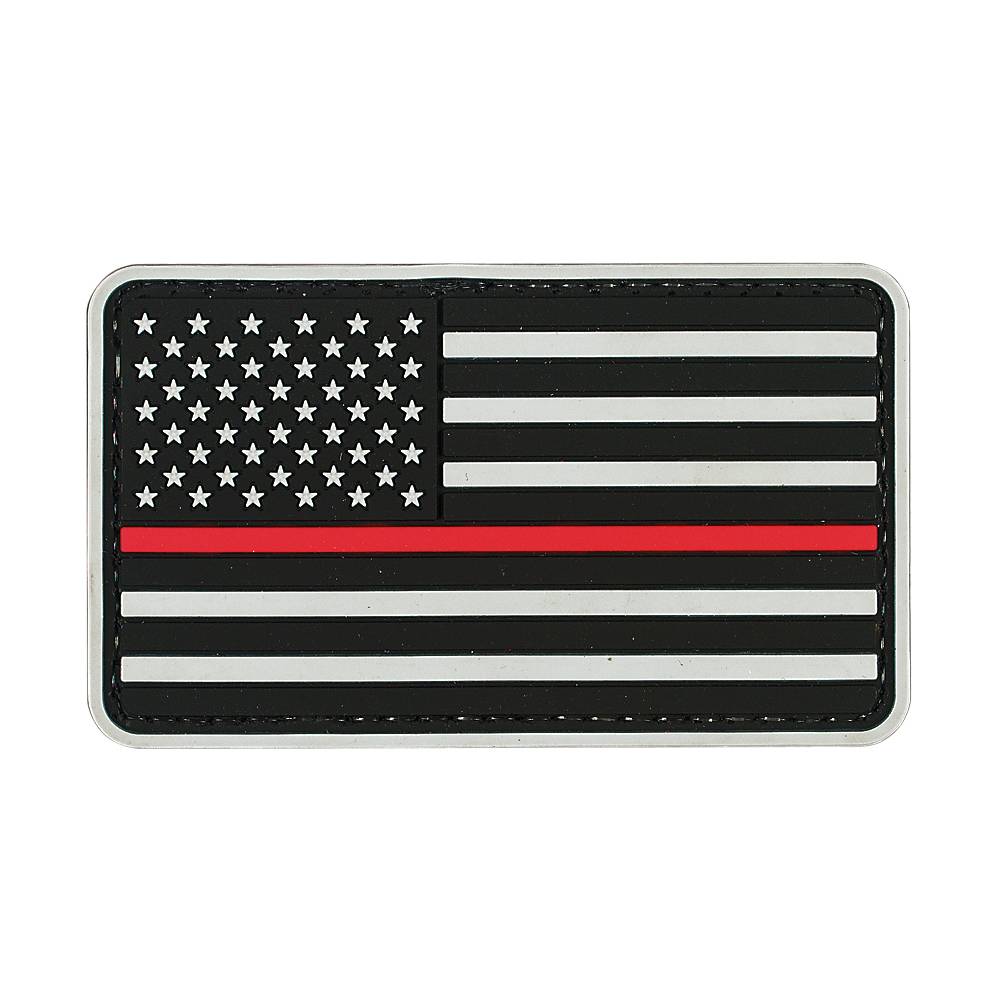 VOODOO TACTICAL AMERICAN FLAG RED LINE - RUBBER PATCH