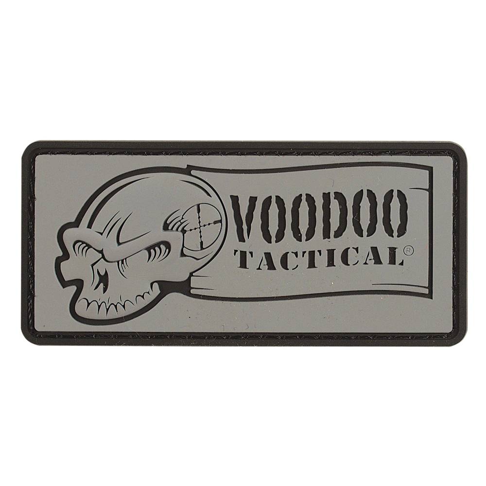 VOODOO TACTICAL RUBBER PATCH - VOODOO TACTICAL LOGO (GRAY)