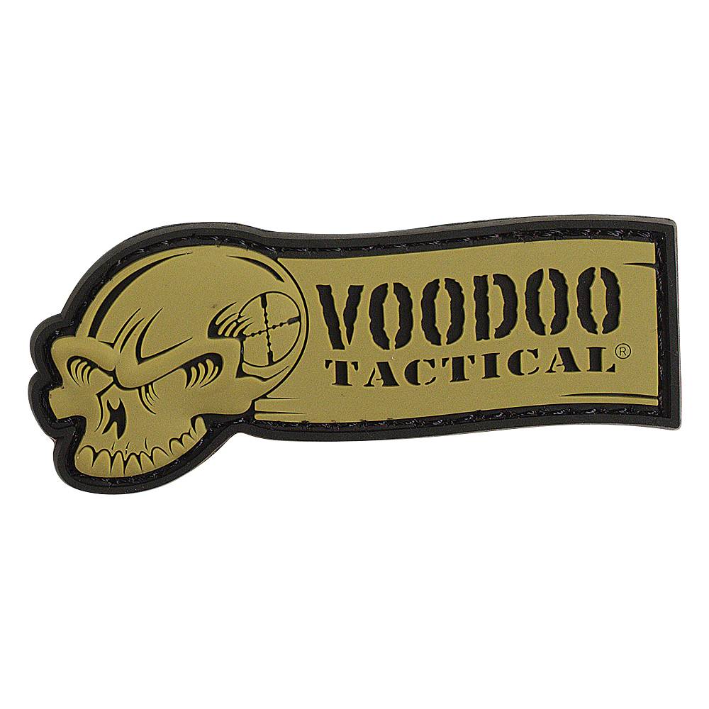 VOODOO TACTICAL RUBBER PATCH - VOODOO TACTICAL RIBBON LOGO (COYOTE)