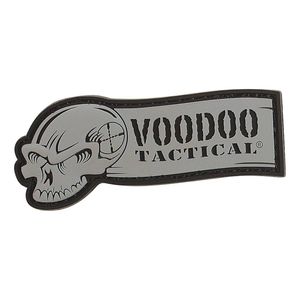 VOODOO TACTICAL RUBBER PATCH - VOODOO TACTICAL RIBBON LOGO (GRAY)