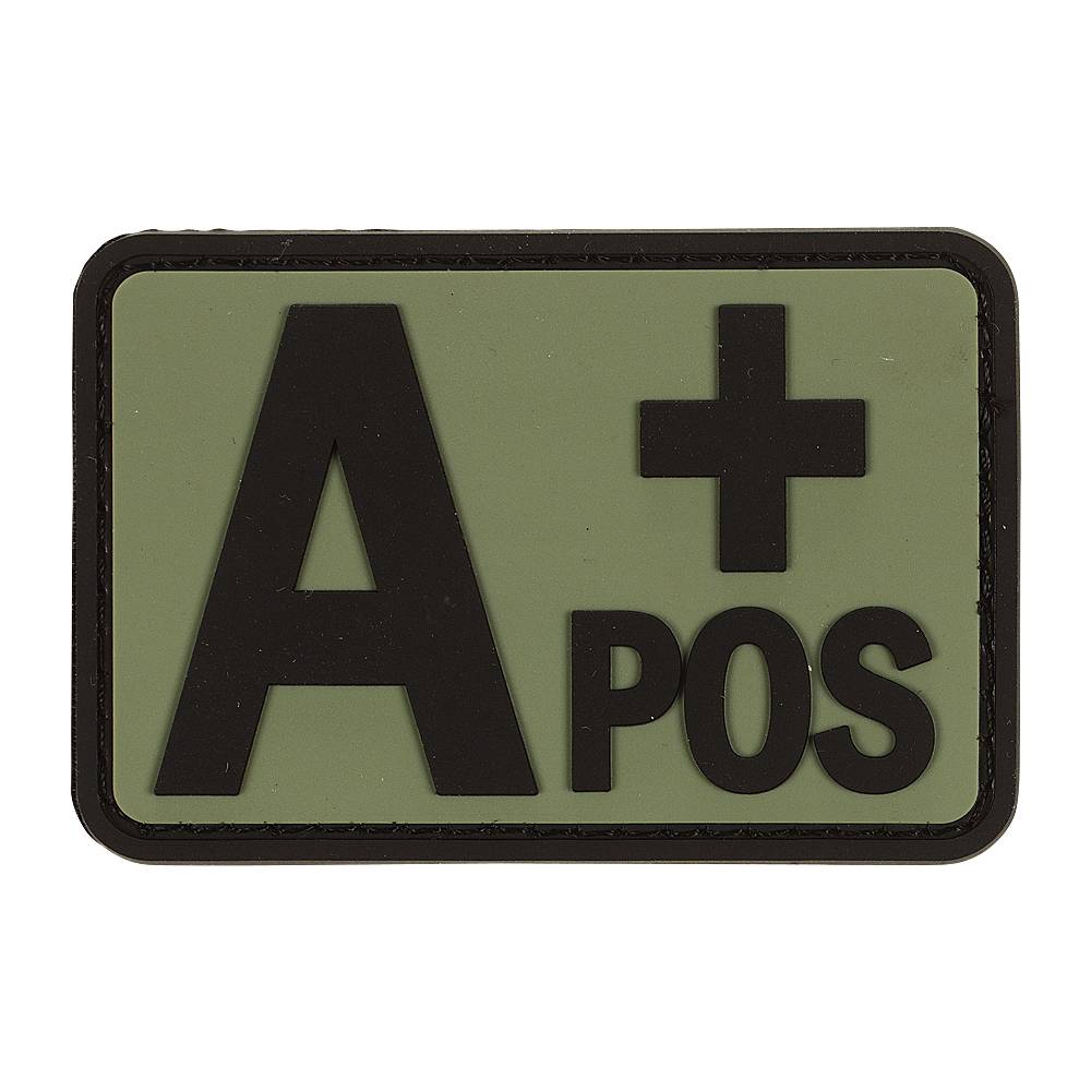 VOODOO TACTICAL BLOOD TYPE RUBBER PATCH (A+ POS/OD)