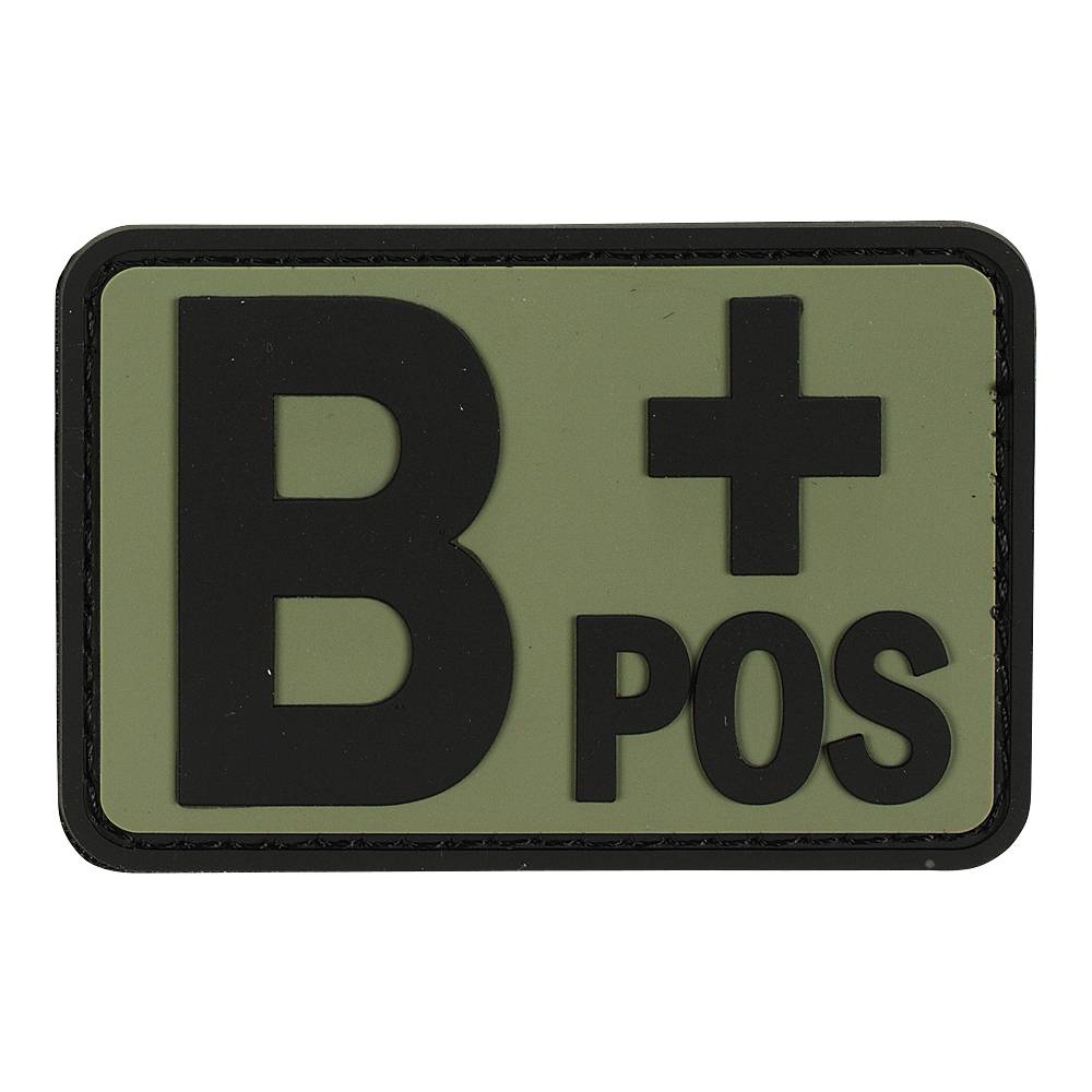 VOODOO TACTICAL BLOOD TYPE RUBBER PATCH (B+ POS/OD)