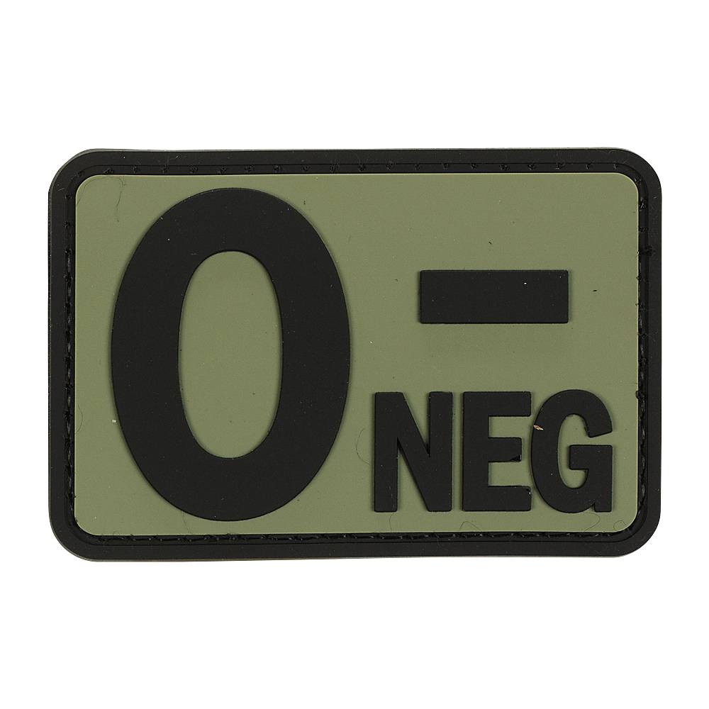 VOODOO TACTICAL BLOOD TYPE RUBBER PATCH (O- NEG/OD)