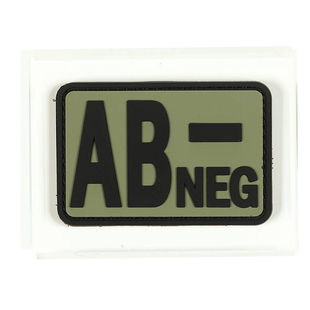 VOODOO TACTICAL BLOOD TYPE RUBBER PATCH (AB- NEG/OD)