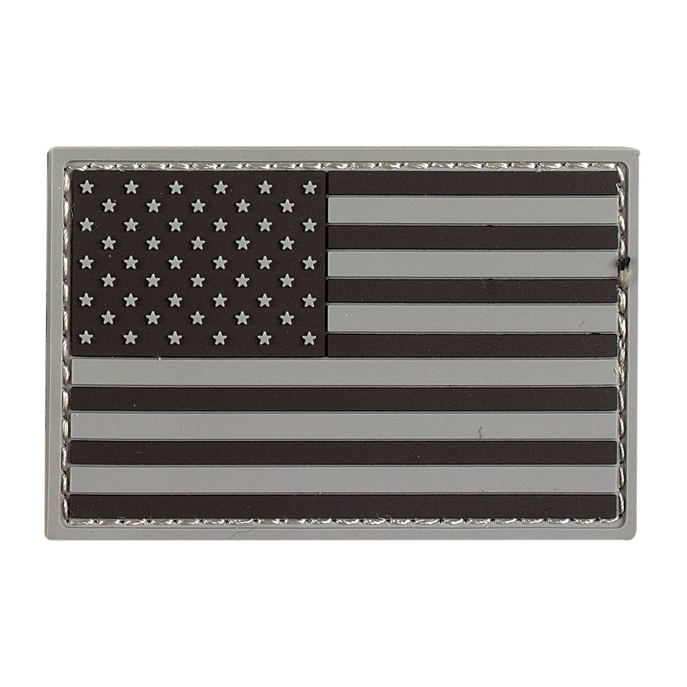 VOODOO TACTICAL RUBBER PATCH - USA FLAG (GRAY)