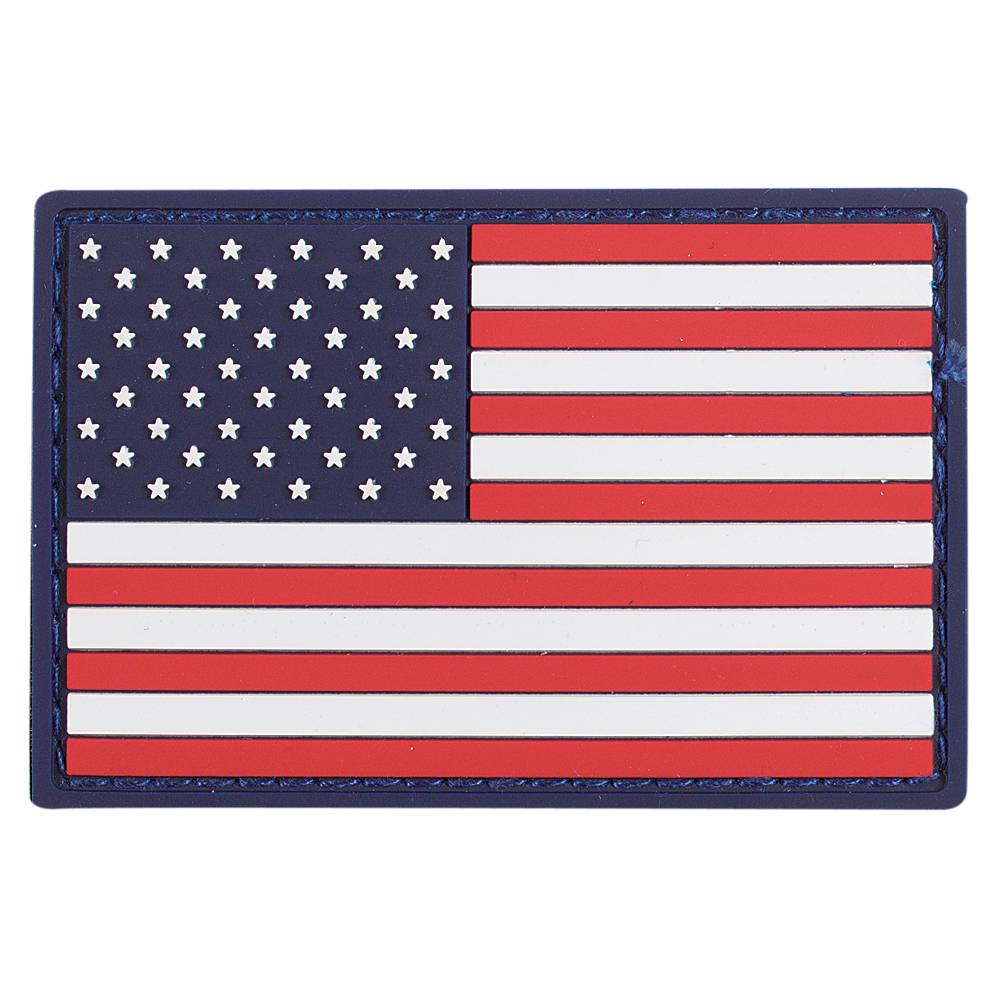 VOODOO TACTICAL RUBBER PATCH - USA FLAG (RED/WHITE/BLUE)