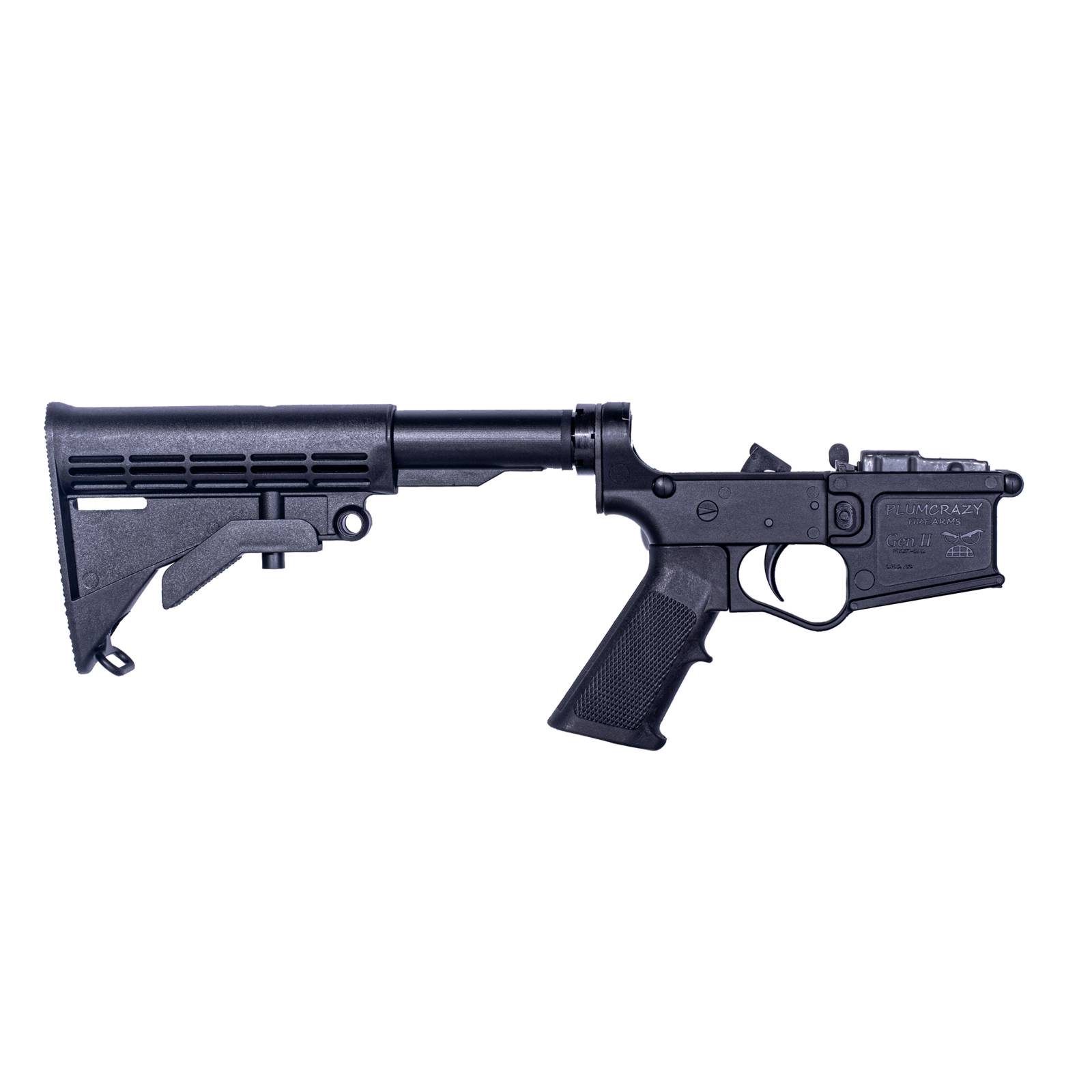 ET ARMS PLUM CRAZY GEN II COMPLETE POLYMER LOWER RECEIVER W/ M4 STK NANO LPK