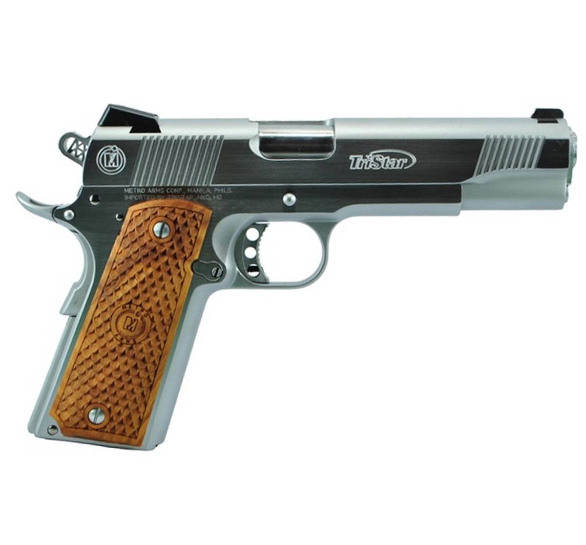 AMERICAN CLASSIC II 1911 HGA 45 AUTO 5 IN BBL ADJ RS CHROME 1/8RD MAG