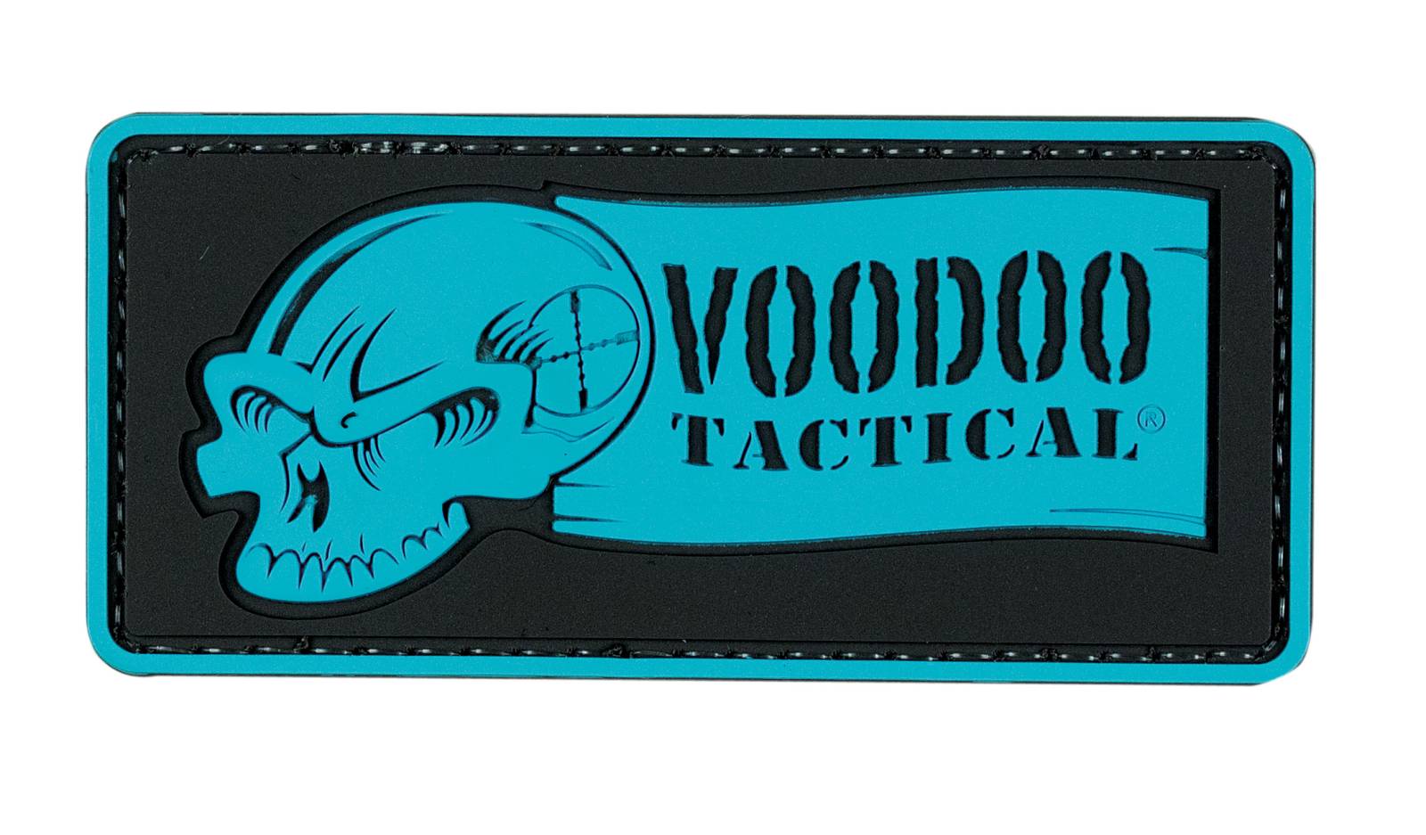 VOODOO TACTICAL VOODOO RIBBON LOGO - RUBBER PATCH - TURQUOISE