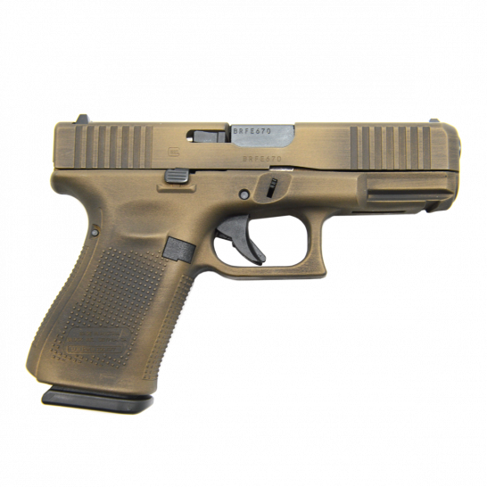 GLOCK 19 G19 GEN 5 HGA 9MM 4.0 IN BBL FS 5LB 3 15RD MAG CERAKOTE BATTLEWORNW FDE FRAME AND SLIDE