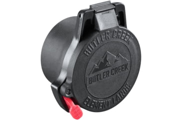 Butler Creek Element Scope Caps: Rugged Multi-Flex Sleeve, Black, 180 & 270 Degree Lip Open, Interchangeable Disk Inserts, Stainless Steel Hardware, Polymer Material, Fits 95% of Scopes