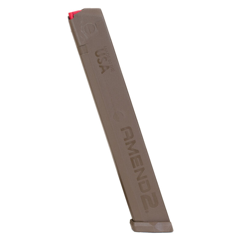 AMEND2 GLOCK A2-STICK 34RD GLOCK DOUBLE STACK 9MM FITS 17/19/26 FDE POLYMER MAG ( 100 PER CASE )