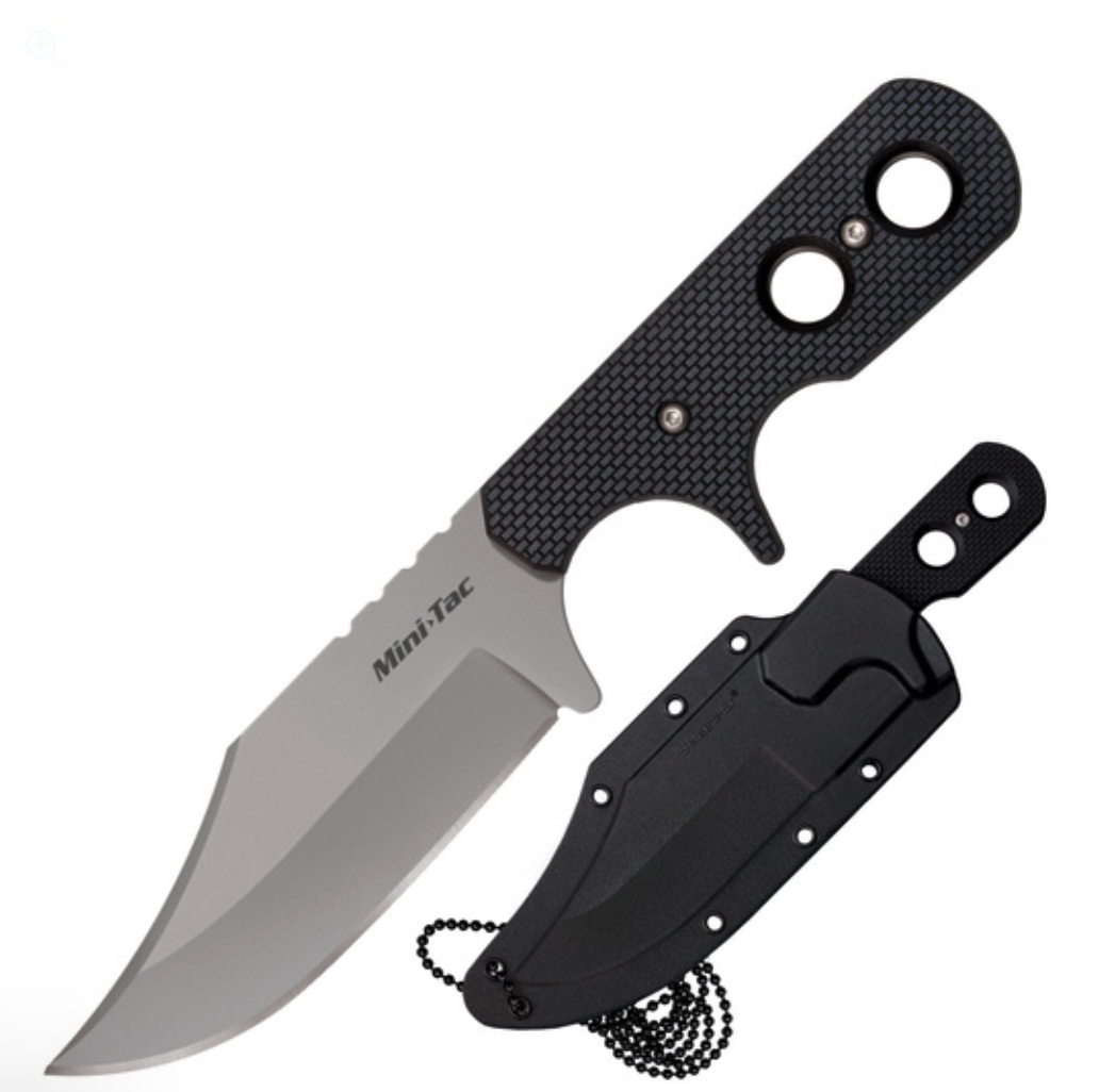 Cold Steel Mini Tac Bowie 3 5/8in Blade 6 7/8in Overall Griv-Ex Handle
