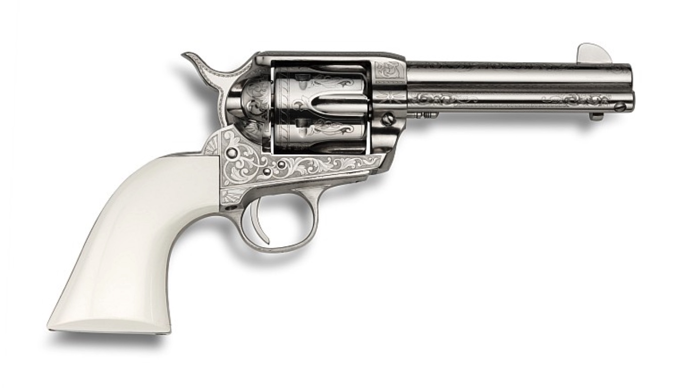 EMF GWII US GRANT 357 MAG SA HGR 4 3/4\" NICKEL ENGRAVED ULTRA IVORY POLY