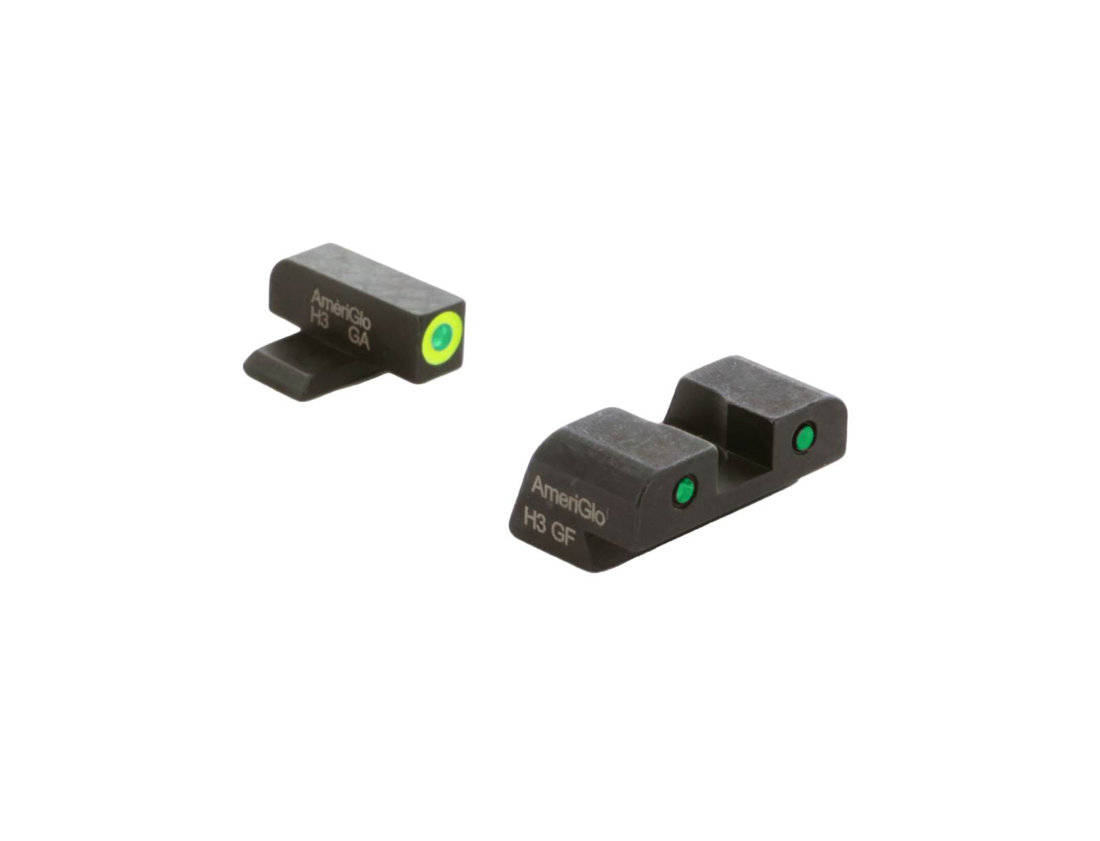 AmeriGlo Green Tritium LumiGreen Outline Front Green/Back Outline Rear Hellcat Standard