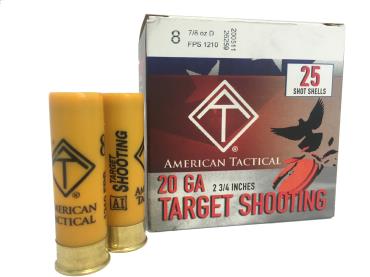 American Tactical ATIAC20T8C 20ga Target Load 2.75" #8 7/8oz 1210fps 250rds