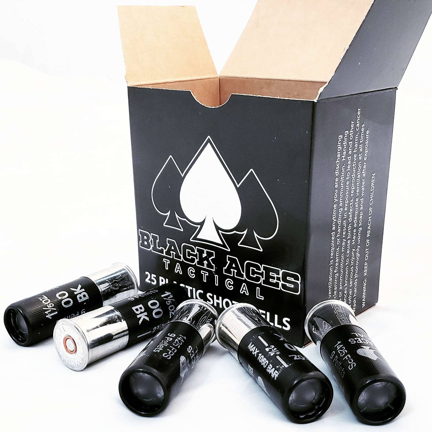 BLACK ACES TACTICAL AMO 12GA 00BUCK 9PEL 1425FPS 2 3/4 1-1-5OZ 25RD BOX (10 PER CASE)