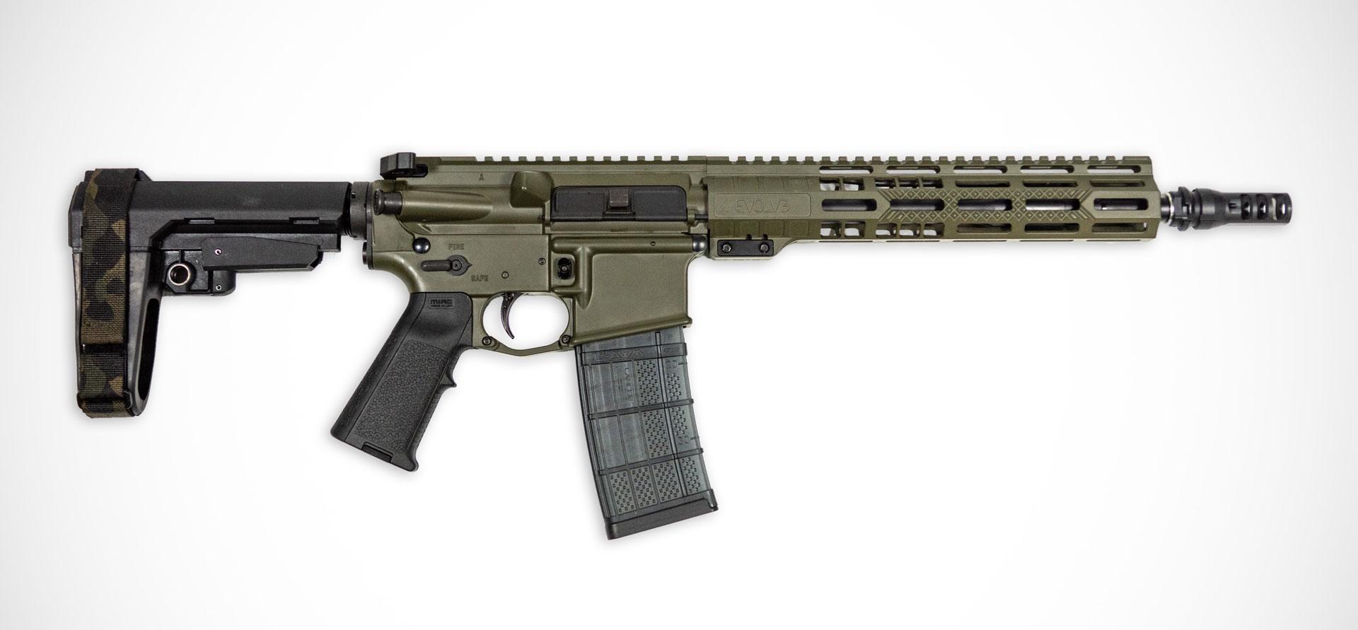 EVOLVE WEAPONS SYSTEMS E15 ENHANCED HGA 5.56 11.5IN BBL ODG B5 GRIP MLOK HG ENH 2 STG TRIG SBA4