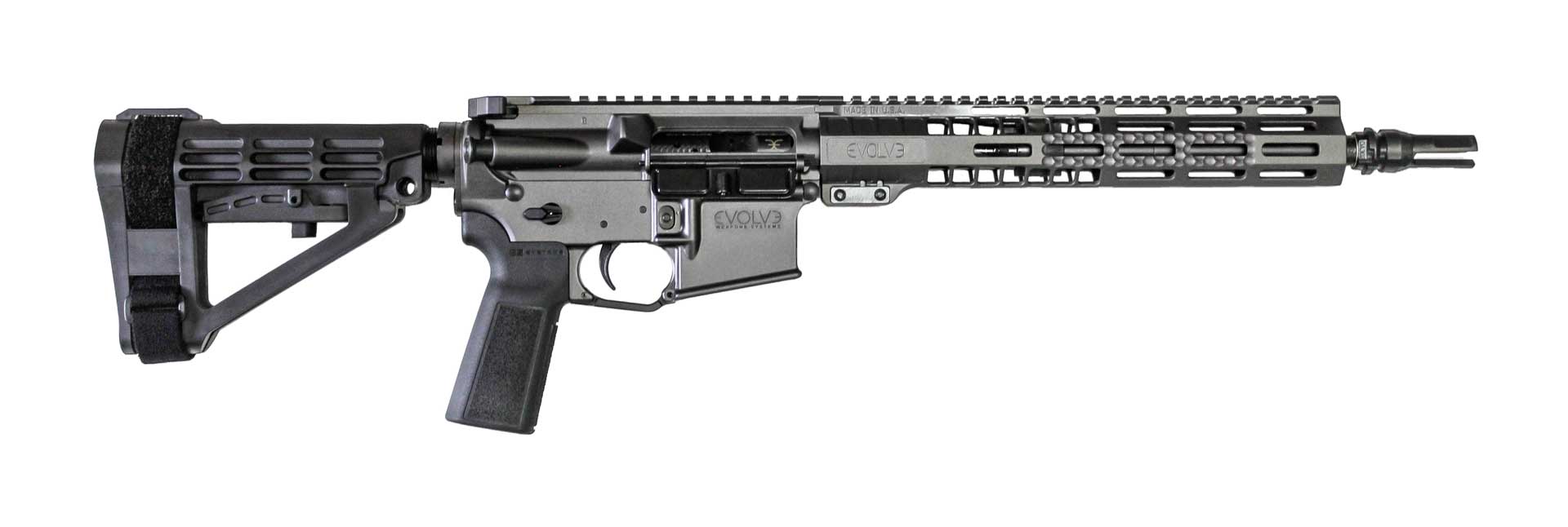 EVOLVE WEAPONS SYSTEMS E15 ENHANCED HGA 300BLK 12IN BBL GREY B5 GRIP MLOK HG ENH 2 STG TRIG SBA4