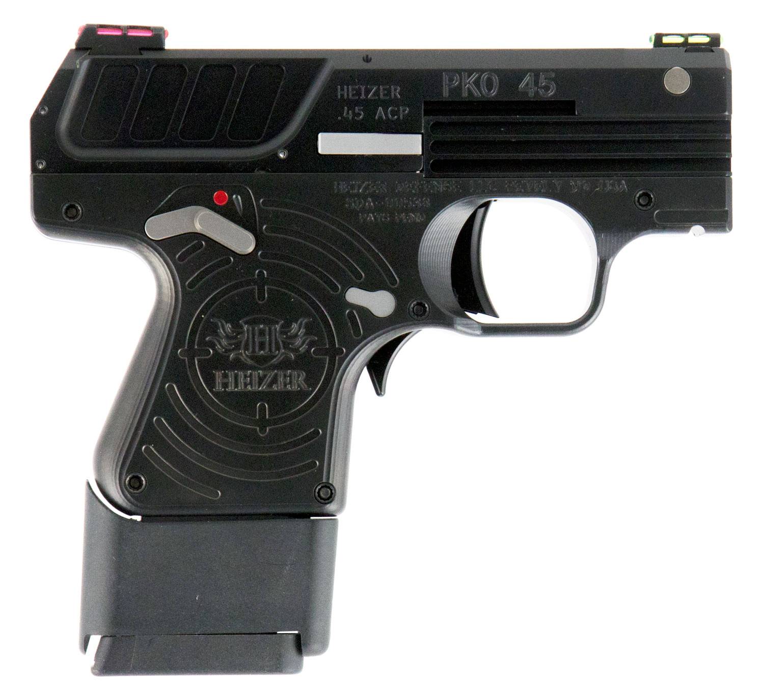 HEIZER POCKET PKO-45 HGA 45ACP SEMI 5 RD CHAMPAIGN BBLL & SLIDE TRUGLO NS 5RD & 7RD EX MAG