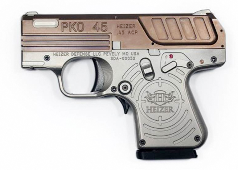 HEIZER POCKET PKO-45 HGA 45ACP SEMI 5 RD GHOST BBLL & SLIDE TRUGLO NS 5RD & 7RD EX MAG