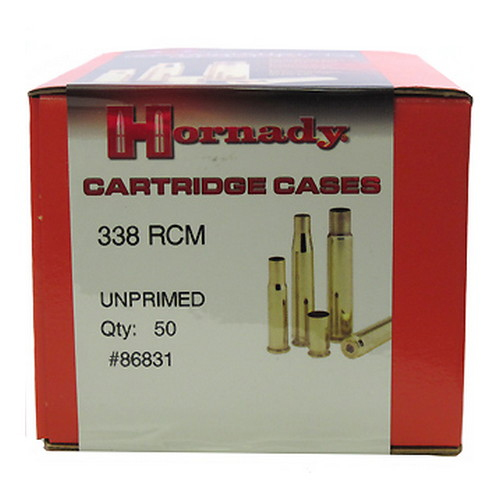 HORNADY 338 RCM BRASS CASE UNPRIMED 50BX