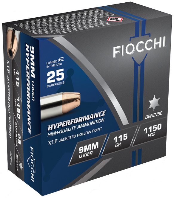 Fiocchi 9mm Luger 115 Grain XTP Hollow Point 25-Round Box