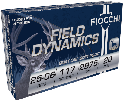 Fiocchi .25-06 Remington 117 Grain Interlock Boat Tail Soft Point (BTSP) 20-Round Box