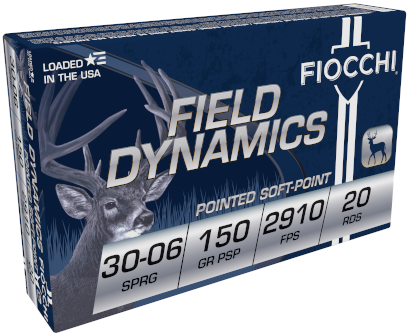Fiocchi Field Dynamics .30-06 Springfield 150-Grain PSP Pointed Soft Point (20 Rounds)